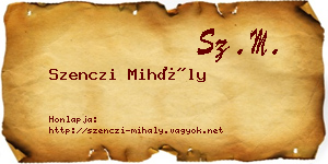 Szenczi Mihály névjegykártya
