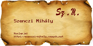 Szenczi Mihály névjegykártya